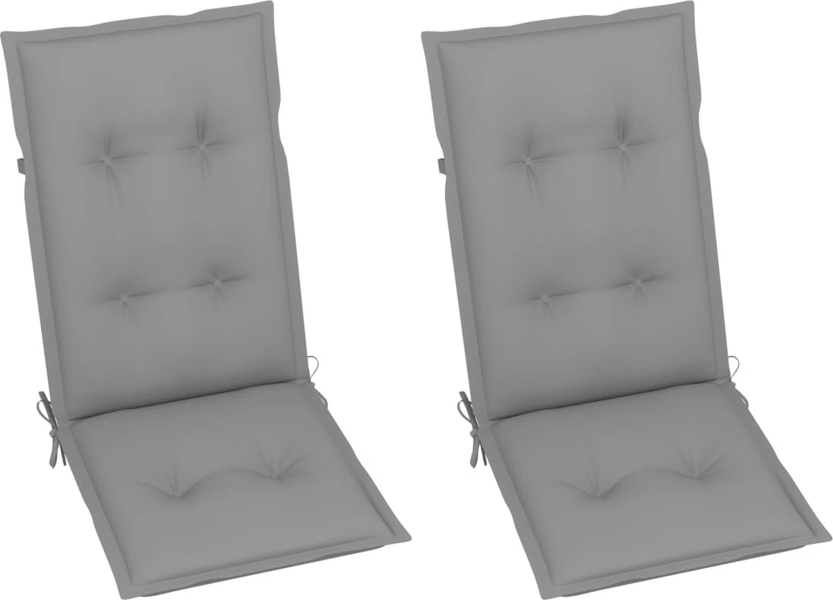 VidaXL Chaises De Jardin De Jardin 2 Pièces Réglables Avec Coussins En VidaXL Massif 12 VidaXL Chaises De Jardin De Jardin 2 Pièces Réglables Avec Coussins En VidaXL Massif – Image 12