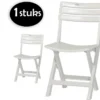 Chaise Pliante Blanche 1x Plastique Robuste | Blanc | Chaise De Jardin Chaise De Bistro Chaise De Balcon Chaise De Camping |Repliable | Détente |46cm X 41cm X 78cm