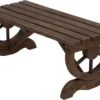 Banc De Jardin Nancy's Lealman - Meubles De Jardin - 2 Places - Design Rustique - Marron - Massief Hout - 105 X 50 X 53 Cm