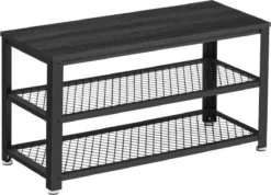 Table Basse Industrielle - Avec Rangements - Meuble TV - Sans Tiroir - Rectangulaire - Rural - Bois - 88x30x45cm -Jardin Meubles Magasin 1200x865 8