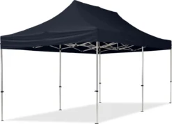 Pavillon Pliant, Tente Pliante, 3 X 6 M, 2 Panneaux Latéraux 32 Mm, Pavillon En Aluminium, Tente De Réception, PES300, 100 % étanche, Noir -Jardin Meubles Magasin 1200x866 1