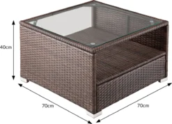 Casaria Polyrattan Lounge Set Coussins XL Table Plateau En Verre Mobilier De Jardin Marron Crème -Jardin Meubles Magasin 1200x866 6