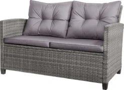 Outsunny Ensemble De Sièges En Rotin Poly 4 Pièces Ensemble De Salon De Jardin Salon En Métal 860-117 -Jardin Meubles Magasin 1200x868 3