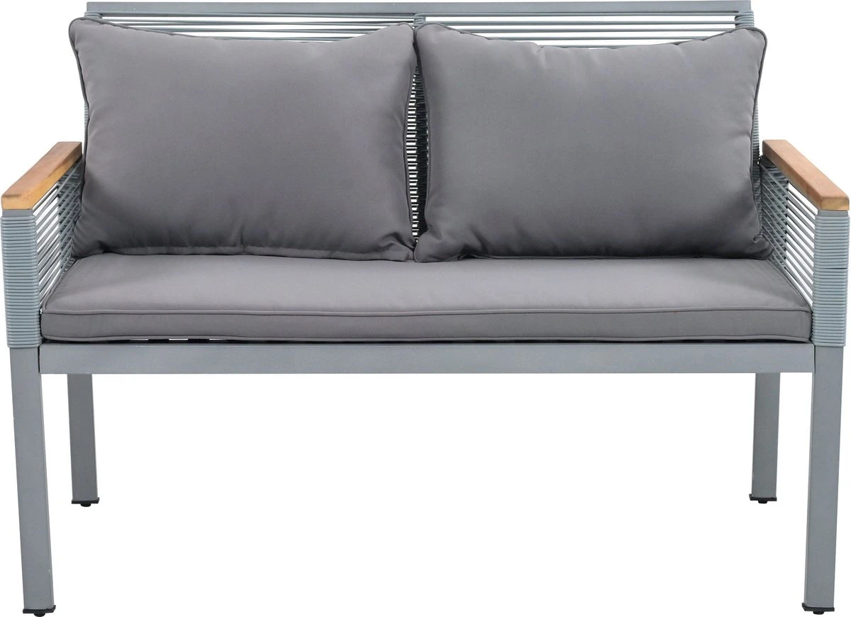 Salon De Jardin Merax - Salon De Jardin Avec Canapé Double - 2 Fauteuils Et Table - Salon De Jardin En Rotin Avec Coussins Gris 18 Salon De Jardin Merax - Salon De Jardin Avec Canapé Double - 2 Fauteuils Et Table - Salon De Jardin En Rotin Avec Coussins Gris – Image 18