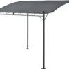 Pergola Design Tonnelle Solide Pavillon De Jardin Élégant Protection Contre Soleil Auvent Résistant Ombrager Acier Polyester 300 X 250 Cm Gris Foncé [en.casa]