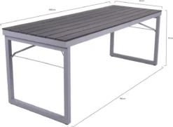 Table De Pique-nique Pliante En Plastique-aluminium MaximaVida Hamburg 200 Cm Noir - Peu D'entretien -Jardin Meubles Magasin 1200x878 4