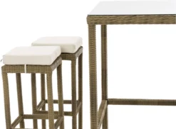 Table De Bar De Luxe Avec Chaises De Bar - Crème / Blanc - Mobilier De Jardin - Rotin - Set De 4 Tabourets De Bar - Bar De Jardin - Intérieur Et Extérieur - Résistant Aux Intempéries - 4 Personnes 8 Table De Bar De Luxe Avec Chaises De Bar - Crème / Blanc - Mobilier De Jardin - Rotin - Set De 4 Tabourets De Bar - Bar De Jardin - Intérieur Et Extérieur - Résistant Aux Intempéries - 4 Personnes -Jardin Meubles Magasin 1200x882 2