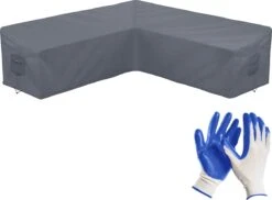 Smarpteas Housse De Salon Pour Mobilier De Jardin En L & Mobilier De Salon - Taille 270x270x90 Cm - Housse De Salon En L - Bâche Pour Salon De Garden En L