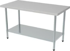 Table De Travail Professionnelle Démontable En Acier Inoxydable | Étagère Inférieure | Démontable | 160 Cm| Combisteel | 7490.0045 | Restauration