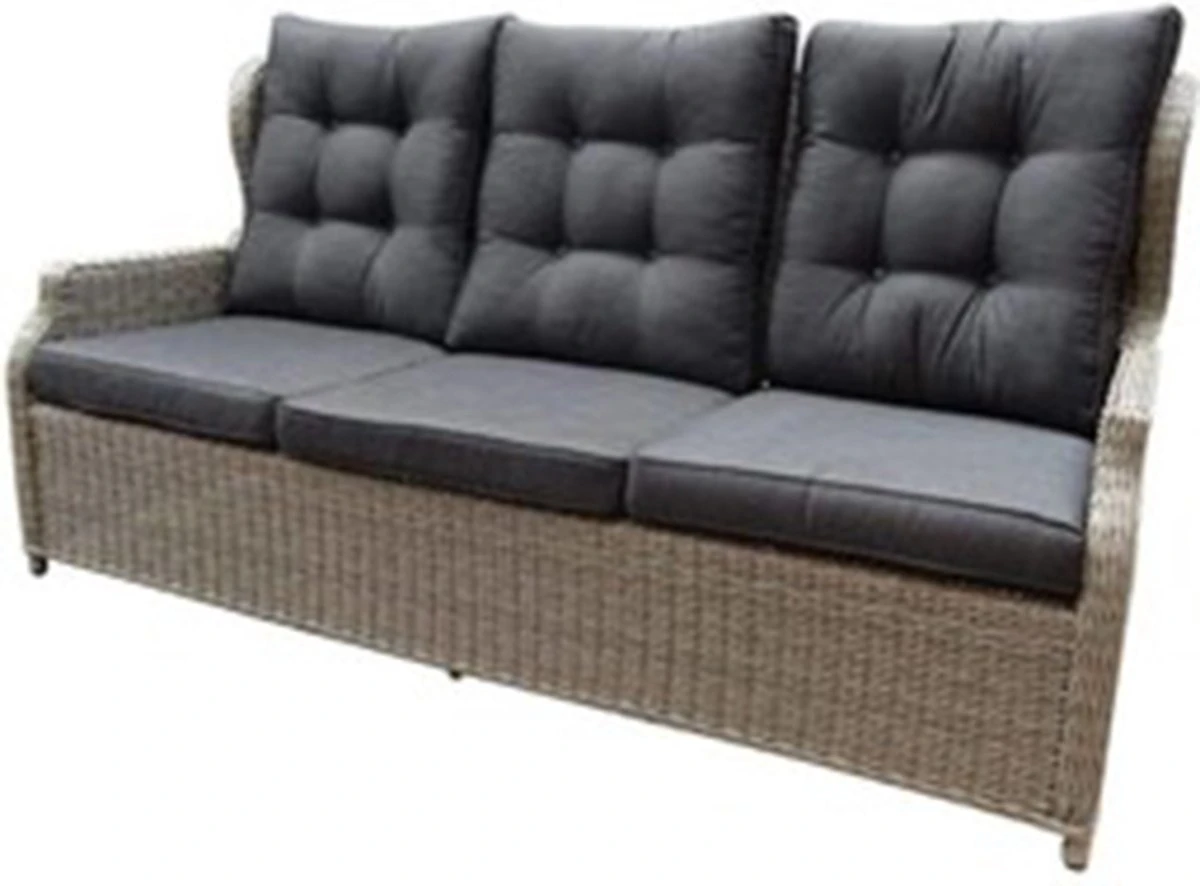 Ibiza XL Chaise Canapé Salle à Manger Salon Ensemble 4 Pièces Gris Avec Table Réglable Carré 1 Ibiza XL Chaise Canapé Salle à Manger Salon Ensemble 4 Pièces Gris Avec Table Réglable Carré