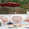 MYLIA Salon De Jardin En Résine Tressée - 2 Chaises, Un Canapé Et Une Table - Terre Cuite - ALIOS L 115 Cm X H 86 Cm X P 81 Cm