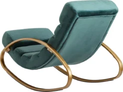 Nancy's Nephi Relax Armchair - Chaise Longue - Chaise Berçante - Fonction D'inclinaison - Fauteuil - Chaise Longue à Bascule - Chaise Longue - Rose - Or - Velours -Jardin Meubles Magasin 1200x893 2