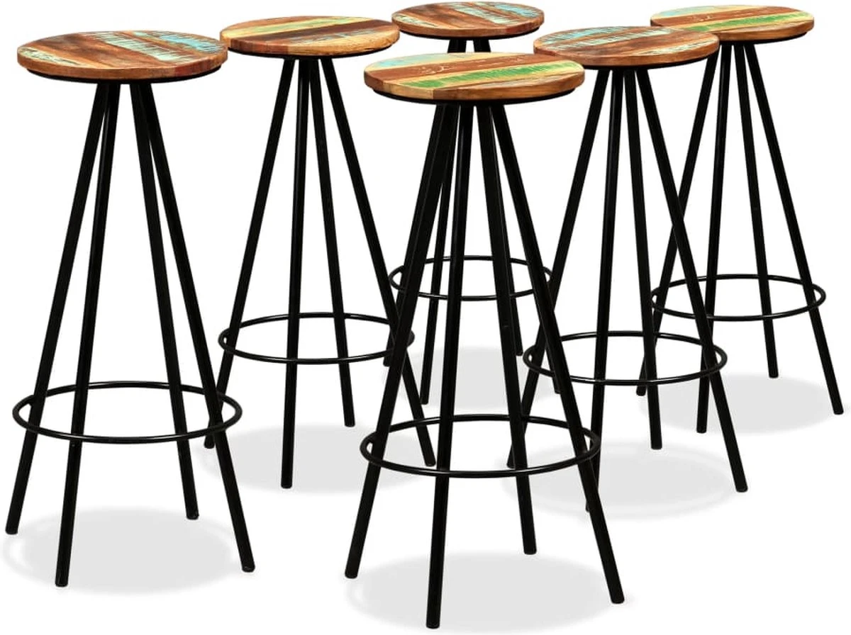 Prolenta Premium - Ensemble De Bar 7 Pièces En Bois D'acacia Massif Et Bois Recyclé 7 Prolenta Premium - Ensemble De Bar 7 Pièces En Bois D'acacia Massif Et Bois Recyclé – Image 7