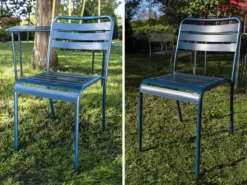 GENERIC - Set De 4 Chaises De Jardin CAFE - 4 X Chaise De Jardin - Empilables - L.52 X L. 44 X H.79 - Acier - Blue Neptune - Chaises De Patio - Chaises De Salle à Manger - Chaise Empilable 11 GENERIC - Set De 4 Chaises De Jardin CAFE - 4 X Chaise De Jardin - Empilables - L.52 X L. 44 X H.79 - Acier - Blue Neptune - Chaises De Patio - Chaises De Salle à Manger - Chaise Empilable -Jardin Meubles Magasin 1200x899 19