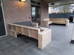 Canapé D'angle échafaudage En Bois - Ensemble Lounge - Bricolage - Kit Canapé D'angle - Buitenwerks 220x220cm -Jardin Meubles Magasin 1200x899 26