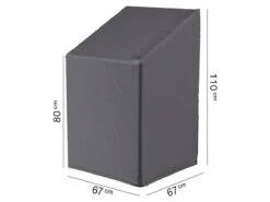 AeroCover Housse De Chaise Empilable / Housse De Chaise à Ressort à Gaz 67x67xh80 / 110 - Anthracite -Jardin Meubles Magasin 1200x900 108