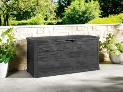 Coffre De Jardin - Coffre De Rangement 270L - Résistant Aux Intempéries Et Aux UV - Avec Poignées De Transport Sur Le Côté - Avec Deux Roues - Coffre De Jardin En Plastique - -Jardin Meubles Magasin 1200x900 110