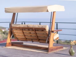 Aida Sia 2400 - Balançoire - 228cm - Beige/Camel - Extensible - Huile De Montage Et D'entretien Incluse - Housse De Protection Offerte -Jardin Meubles Magasin 1200x900 37