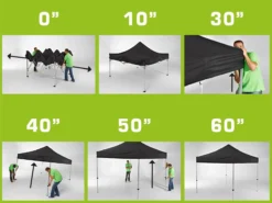 Tente De Fête Professionnelle Partyspace Pliable 3x3m - Cadre En Aluminium Avec épaisseur De Paroi De 2,5 Mm - Bâche De Toit En Polyester (avec Housse De Protection) - Zwart 13 Tente De Fête Professionnelle Partyspace Pliable 3x3m - Cadre En Aluminium Avec épaisseur De Paroi De 2,5 Mm - Bâche De Toit En Polyester (avec Housse De Protection) - Zwart -Jardin Meubles Magasin 1200x900 43