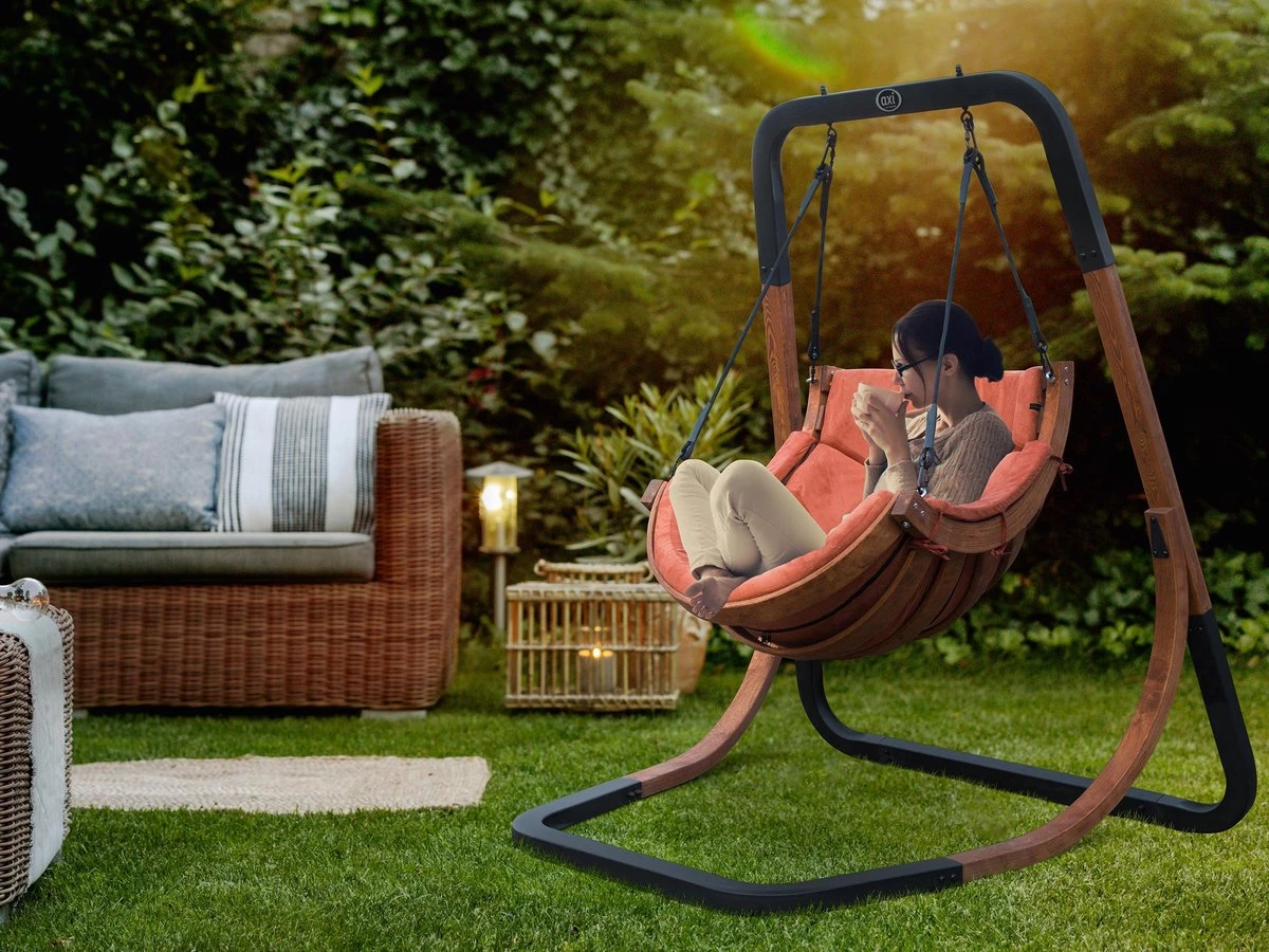 AXI Capri Chaise Suspendue Sur Pied En Bois - Fauteuil / Siège Suspendu Suspendu Avec Support Pour Le Jardin - Balançoire En Marron Pour L'extérieur Pour 1 Personne - Chargement Jusqu'à 150 Kg 6 AXI Capri Chaise Suspendue Sur Pied En Bois - Fauteuil / Siège Suspendu Suspendu Avec Support Pour Le Jardin - Balançoire En Marron Pour L'extérieur Pour 1 Personne - Chargement Jusqu'à 150 Kg – Image 6