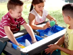 AXI Nick Table Sable Et Eau / Table Pique Nique Anthracite / Gris - Table D’eau Avec Couvercle, Boîtes De Rangement & Parasol - Table De Jeu Enfant à Eau Pour Le Jardin -Jardin Meubles Magasin 1200x900 61