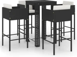 Ensemble De Bar De Jardin Premium - Ensemble De Bar De Jardin 5 Pièces Avec Coussins Poly Rotin Noir 11 Ensemble De Bar De Jardin Premium - Ensemble De Bar De Jardin 5 Pièces Avec Coussins Poly Rotin Noir -Jardin Meubles Magasin 1200x900 91