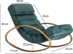 Nancy's Nephi Relax Armchair - Chaise Longue - Chaise Berçante - Fonction D'inclinaison - Fauteuil - Chaise Longue à Bascule - Chaise Longue - Rose - Or - Velours -Jardin Meubles Magasin 1200x901 1