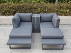 SenS-Line - Ensemble Lounge Multifonction Delphi - Pour L'extérieur - Set 3 Pièces - Aluminium/Polyester -Jardin Meubles Magasin 1200x901 9