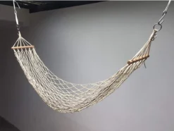 Hamac En Filet En Corde De Coton Pour Intérieur Et Plein Air , Balançoire Simple Avec Bâton En Bois Avec 2 Crochet En S Et 2 Cordes De Traction Pour Jardin, Terrasse, Plage, Wit -Jardin Meubles Magasin 1200x902