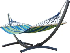 Hamac Familial Avec SPREADER Et Support – Structure En MÉTAL SOLIDE Jusqu'à 350 Kg – EXTRA STABLE – Ensembles De Hamacs – Tytan