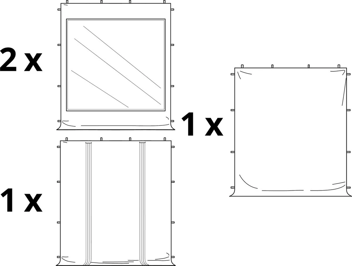 Pavillon Pliant, Tente Pliante, 3 X 3 M, 4 Parties Latérales 32 Mm, Pavillon En Aluminium, Tente De Réception, PES300, 100 % étanche, Blanc 2 Pavillon Pliant, Tente Pliante, 3 X 3 M, 4 Parties Latérales 32 Mm, Pavillon En Aluminium, Tente De Réception, PES300, 100 % étanche, Blanc – Image 2