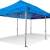 Tente De Fête Easy-Up 3x6 M Tente Pliante Professionnelle GO-UP50 Aluminium Bleu Incl. Sac De Transport Gratuit Sur Roulettes Et Kit D'arrimage Avec Piquets