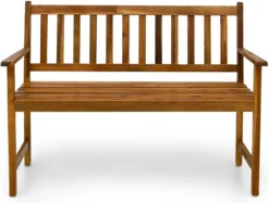 Banc De Jardin Banc De Jardin En Bois Biplace Et Résistant Aux Intempéries - Agréable Avec éclairage Solaire De Jardin - Banc Et Banquette Banc D'extérieur - Canapé Lounge Et Ambiance Dans Le Jardin - -Jardin Meubles Magasin 1200x908