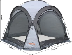 TERRA OUTDOOR - Pavillon L345xL345xH247- Tente De Réception Résistante Aux Intempéries - Gazebo Avec Parois Latérales - Tente De Réception Avec Moustiquaire - Tente De Tonnelle - Tente De Camping -Jardin Meubles Magasin 1200x911 7
