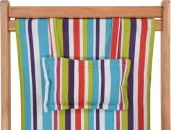 Prolenta Premium - Chaise De Plage Pliable En Tissu Et Structure En Bois Multicolore -Jardin Meubles Magasin 1200x913 3