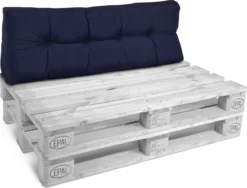 Beautissu Style - Set De Coussins Palette - 1x Coussin D'Assise 120x80 Cm & 1x Coussin De Dossier 120x40 Cm - Blauw Foncé -Jardin Meubles Magasin 1200x913 8