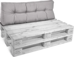 Beautissu Style - Set De Coussins Palette - 1x Coussin D'Assise 120x80 Cm & 1x Coussin De Dossier 120x40 Cm - Grijs Clair -Jardin Meubles Magasin 1200x913 9