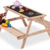Table De Pique-nique Pour Enfants Relaxdays - Tableau Noir Pour Table De Jeu En Bois - Table Pour Enfants à L'extérieur