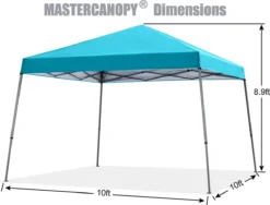 PartyTent Pliable - Zinaps Slant Leg Pop Canopy Tent Auvent Plein Air Instantané Installation Facile Protection Pliante Turquoise (WK 02130) -Jardin Meubles Magasin 1200x915