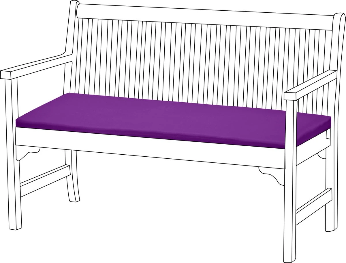 Gardenista Banc De Jardin Coussin De Terrasse Mobilier De Canapé D'extérieur Coussin De Canapé 2 Places Matériau Résistant à Water Confortable Durable Et Léger, Violet 4 Gardenista Banc De Jardin Coussin De Terrasse Mobilier De Canapé D'extérieur Coussin De Canapé 2 Places Matériau Résistant à Water Confortable Durable Et Léger, Violet – Image 4
