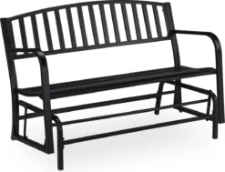 Balançoire De Jardin Relaxdays - Siège De Balançoire - Balançoire De Canapé De Jardin - Métal - Résistant Aux Intempéries