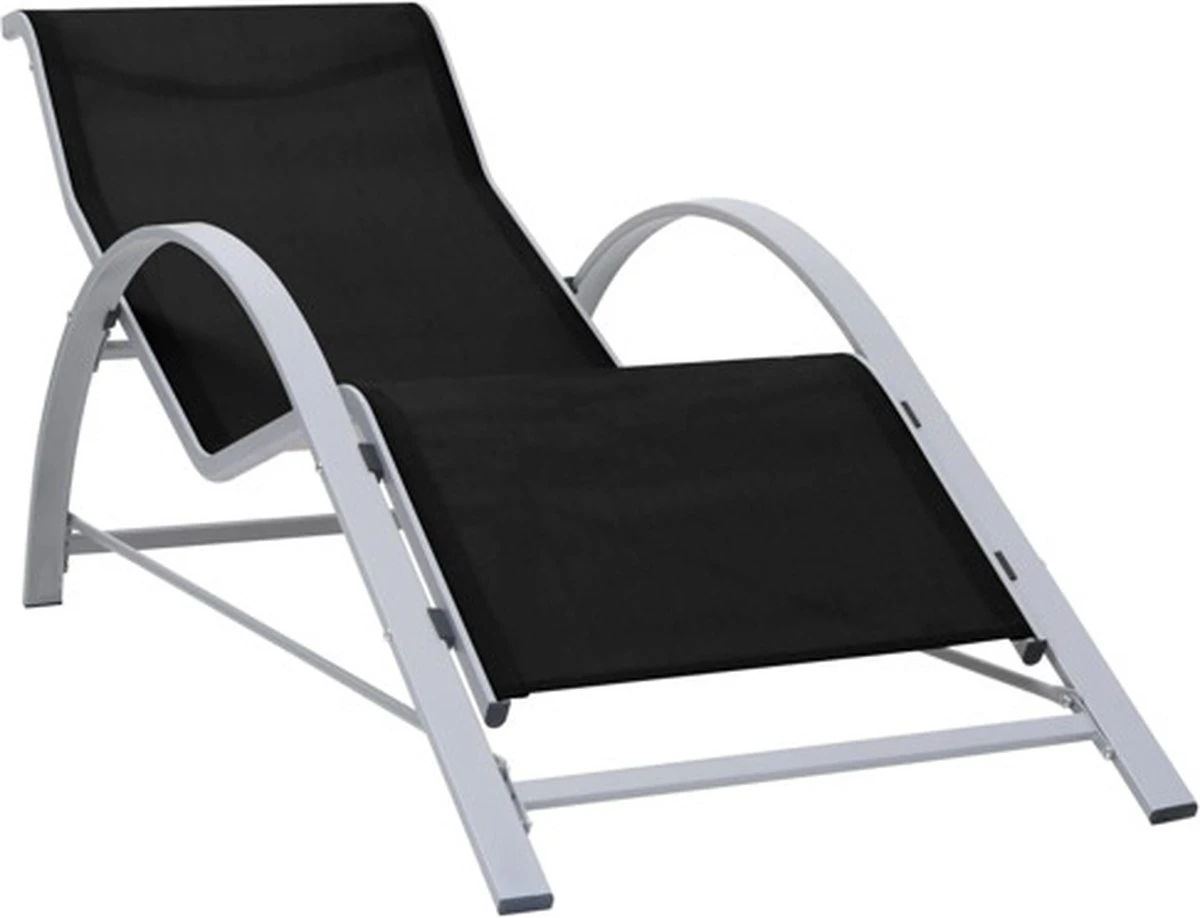 VidaXL Ensemble De Chaises Longues Noir - 2 Pièces - Avec Table - Zwart - Sun Longues - Chaise Longue - Jardin - Lit Lounge - 2 Pièces 7 VidaXL Ensemble De Chaises Longues Noir - 2 Pièces - Avec Table - Zwart - Sun Longues - Chaise Longue - Jardin - Lit Lounge - 2 Pièces – Image 7