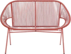 MYLIA Salon De Jardin En Résine Tressée - 2 Chaises, Un Canapé Et Une Table - Terre Cuite - ALIOS L 115 Cm X H 86 Cm X P 81 Cm -Jardin Meubles Magasin 1200x919 1