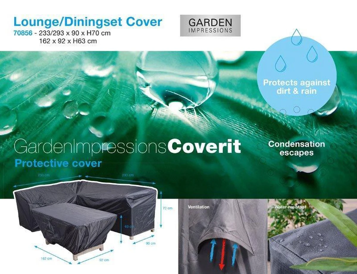 Garden Impressions - Coverit De Salon / Salle à Manger - 293 / 233x90xH70 & 162x92xH63 2 Garden Impressions - Coverit De Salon / Salle à Manger - 293 / 233x90xH70 & 162x92xH63 – Image 2