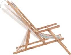 Prolenta Premium - Chaise De Plage Pliable En Tissu Et Structure En Bois Multicolore -Jardin Meubles Magasin 1200x921 4