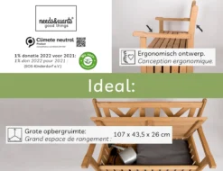 Needs&wants® Banc De Jardin En Bois Avec Espace De Rangement - Banc Caisson 2 Places En Bois Classique, Banc De Parc, Pour Extérieur Avec Rangement, 115x61x85 Cm, Bois Naturel Massif, Brun Foncé -Jardin Meubles Magasin 1200x922 1