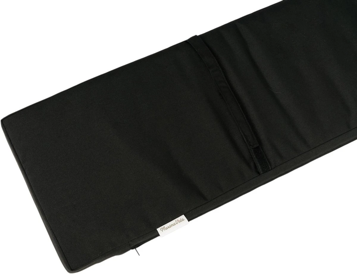 Paquet De Coussins De Table De Pique-nique MaximaVida Noir De Carbone 120 X 27,5 X 5 Cm - Hydrofuge - 2 Pièces 5 Paquet De Coussins De Table De Pique-nique MaximaVida Noir De Carbone 120 X 27,5 X 5 Cm - Hydrofuge - 2 Pièces – Image 5