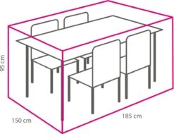 DistriCover Housse Pour Ensemble De Jardin Avec 4/6 Chaises 185x150x95 (lxlxh) Qualité Premium - Avec 2 Ans De Garantie -Jardin Meubles Magasin 1200x923 9