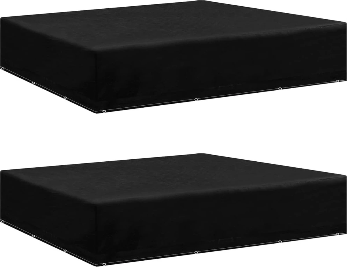 VidaLife Housses De Housses De Meubles De Jardin 2 Pièces Avec 12 Yeux 250x250x70 Cm 2 VidaLife Housses De Housses De Meubles De Jardin 2 Pièces Avec 12 Yeux 250x250x70 Cm – Image 2