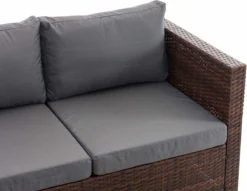 Clp Liberi - Ensemble Lounge - Poly Rotin 1,25 Mm - Couleur Rotin: Marron Housse Mixte: Gris Fer -Jardin Meubles Magasin 1200x927 4